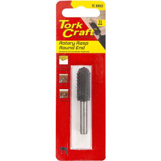 Rotary Rasp Round End 11mm X 30mm X 1/4' Shank